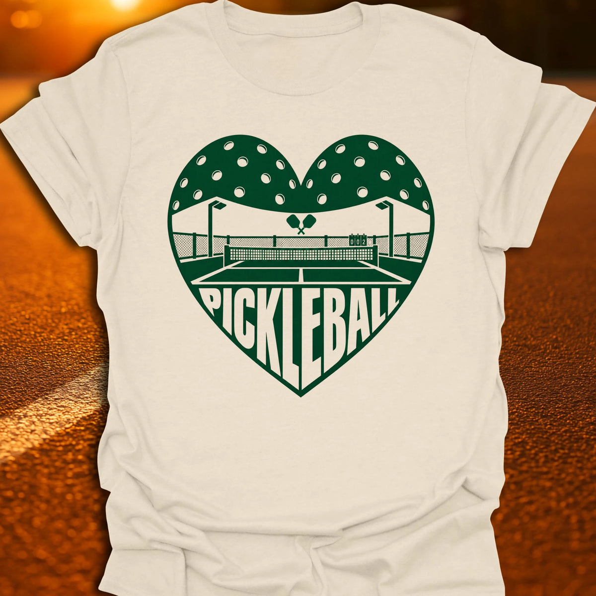 Pickleball Heart Graphic T-Shirt