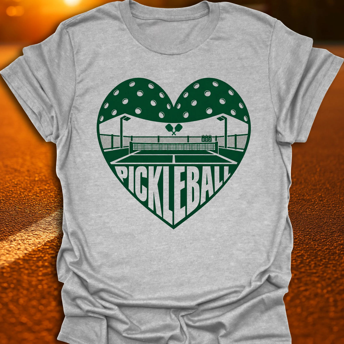 Pickleball Heart Graphic T-Shirt