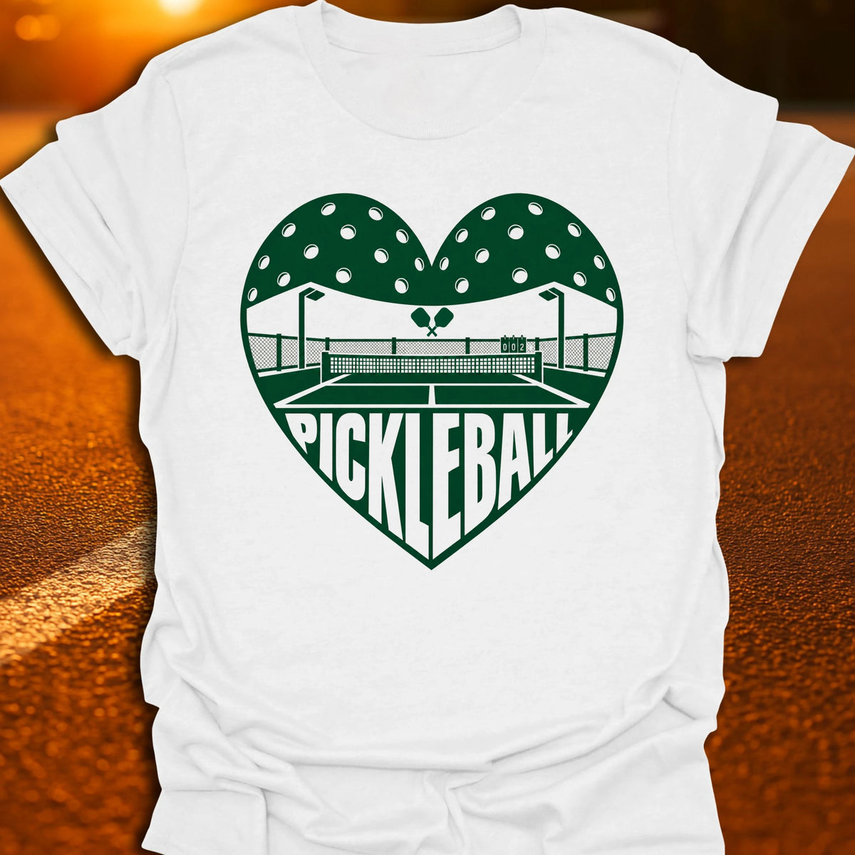 Pickleball Heart Graphic T-Shirt