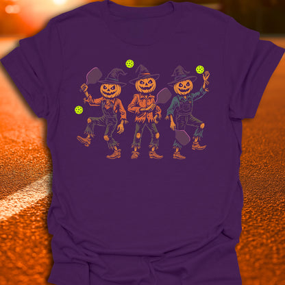Pumpkin Scarecrow Pickleball T-Shirt
