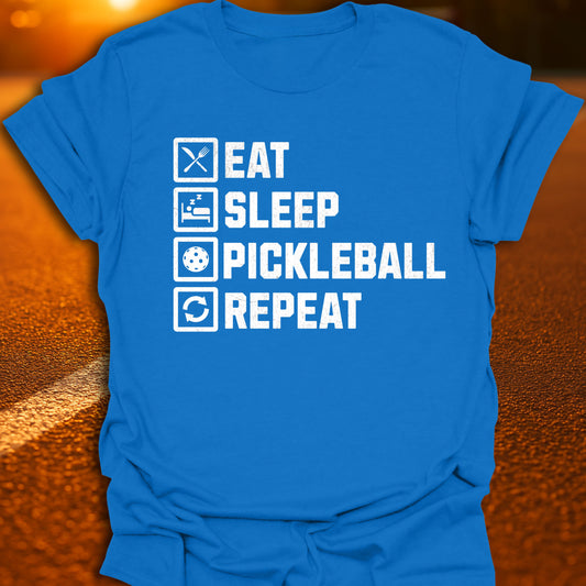 Eat Sleep Pickleball Repeat T-shirt