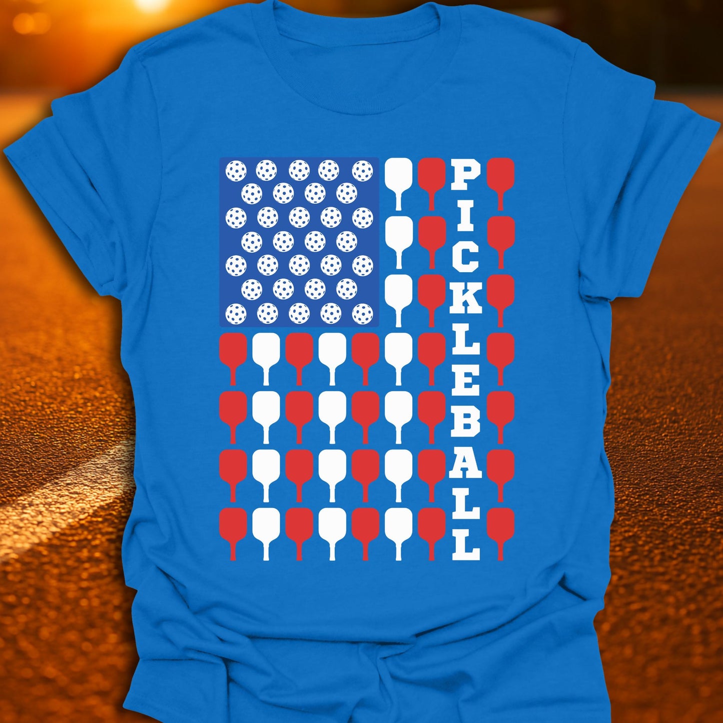American Pickleball Flag T-Shirt
