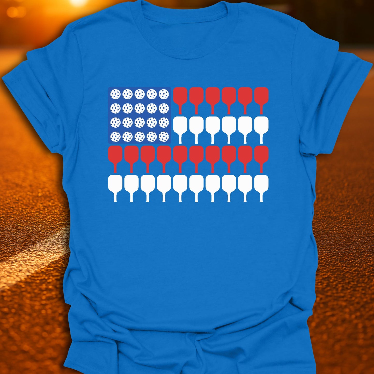American Pickleball Flag T-Shirt