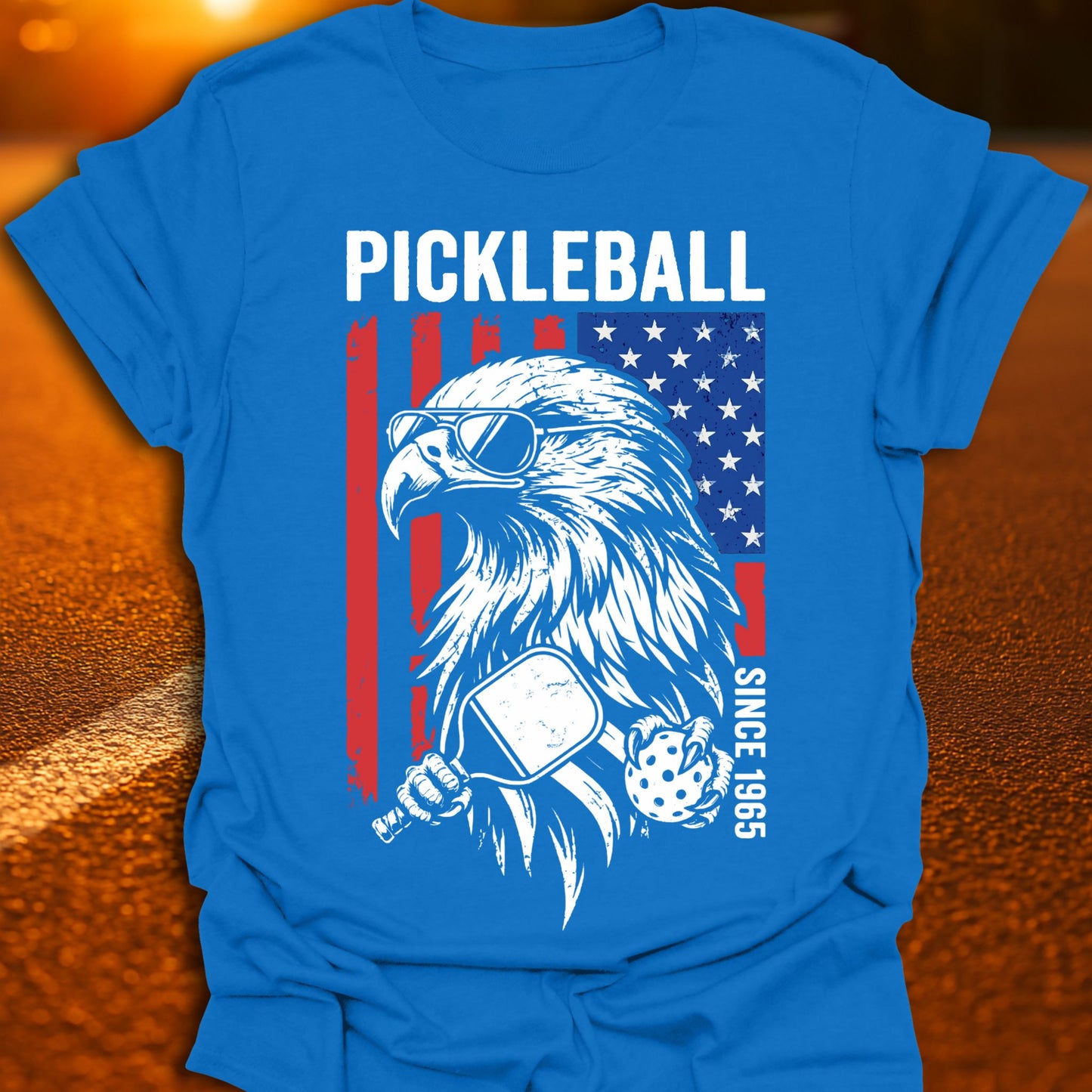 American Flag Eagle Pickleball T-Shirt