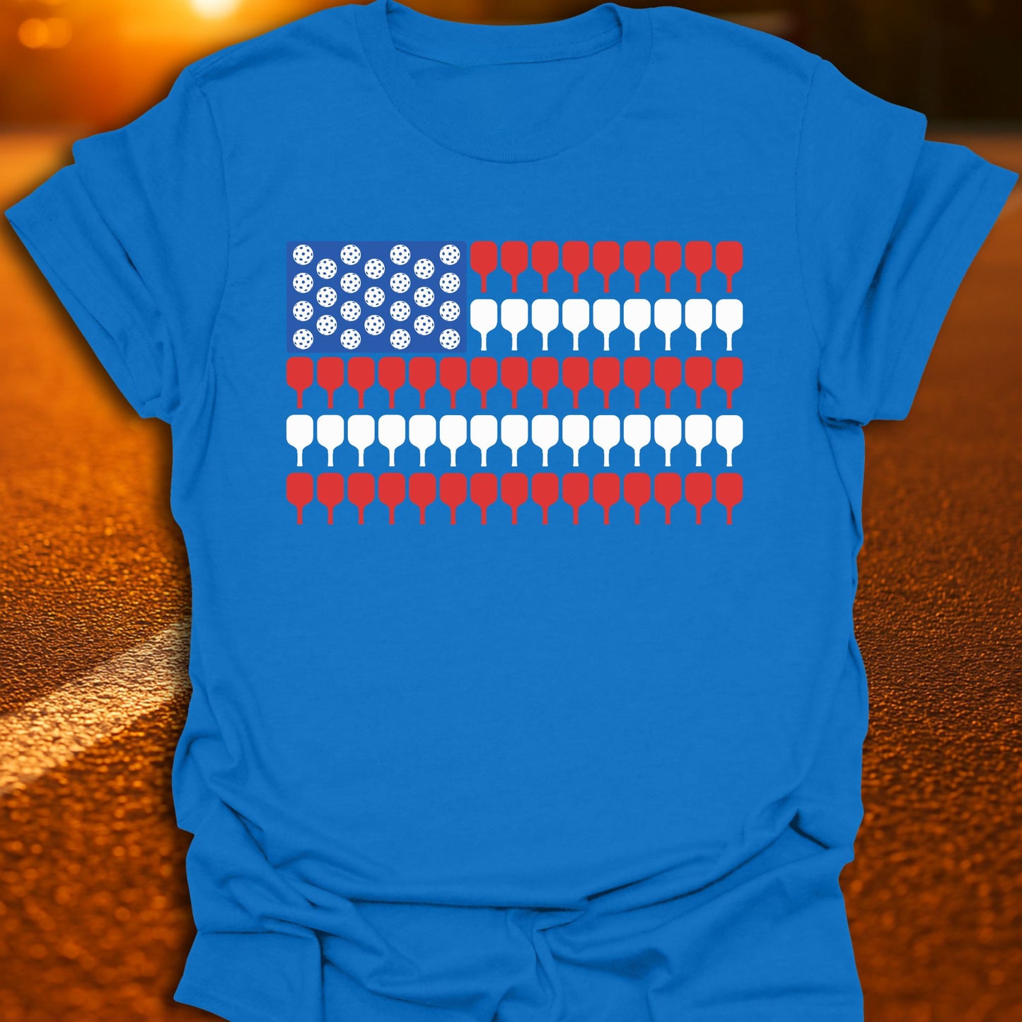 American Pickleball Flag T-Shirt
