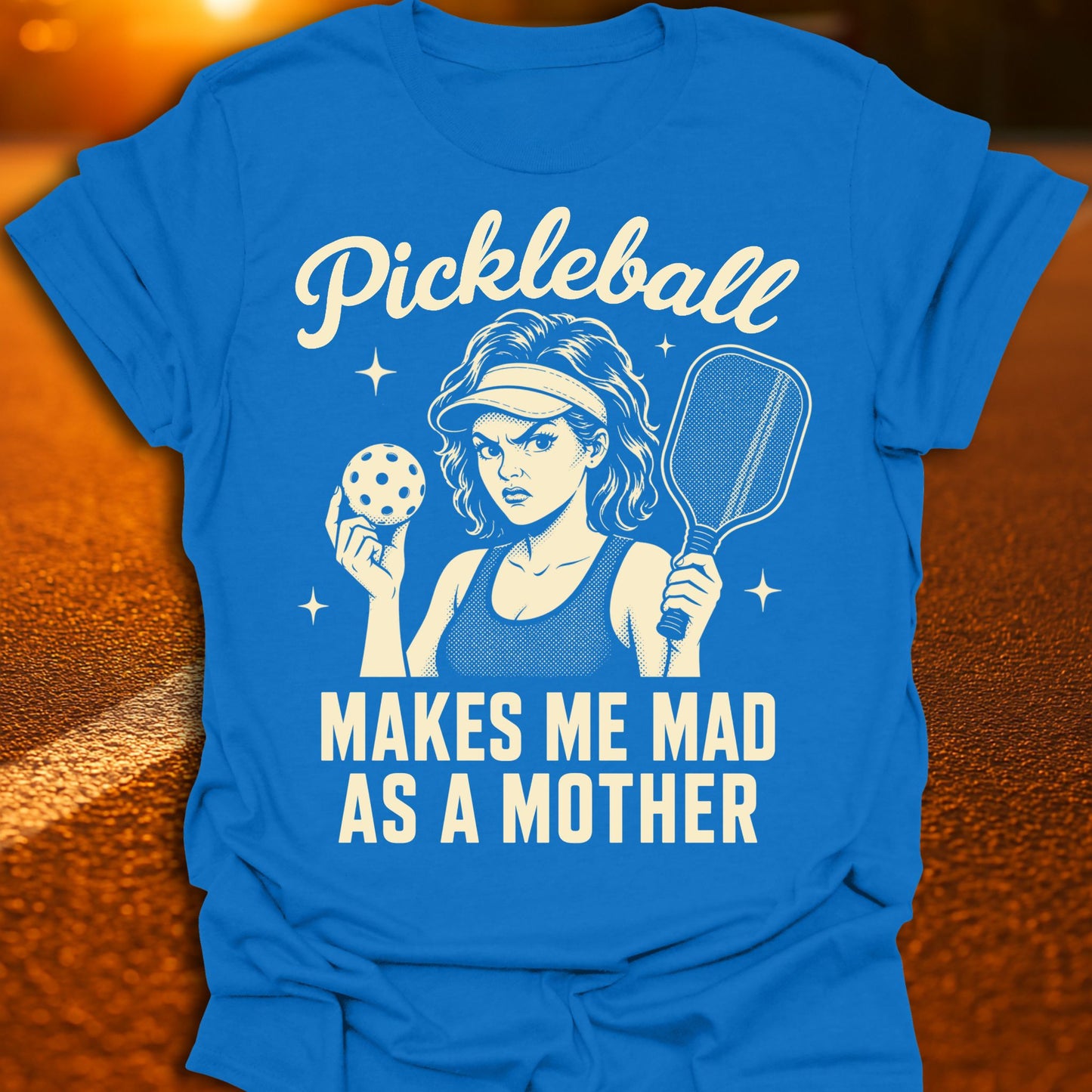 Mad As A Mother Vintage Pickleball T-Shirt