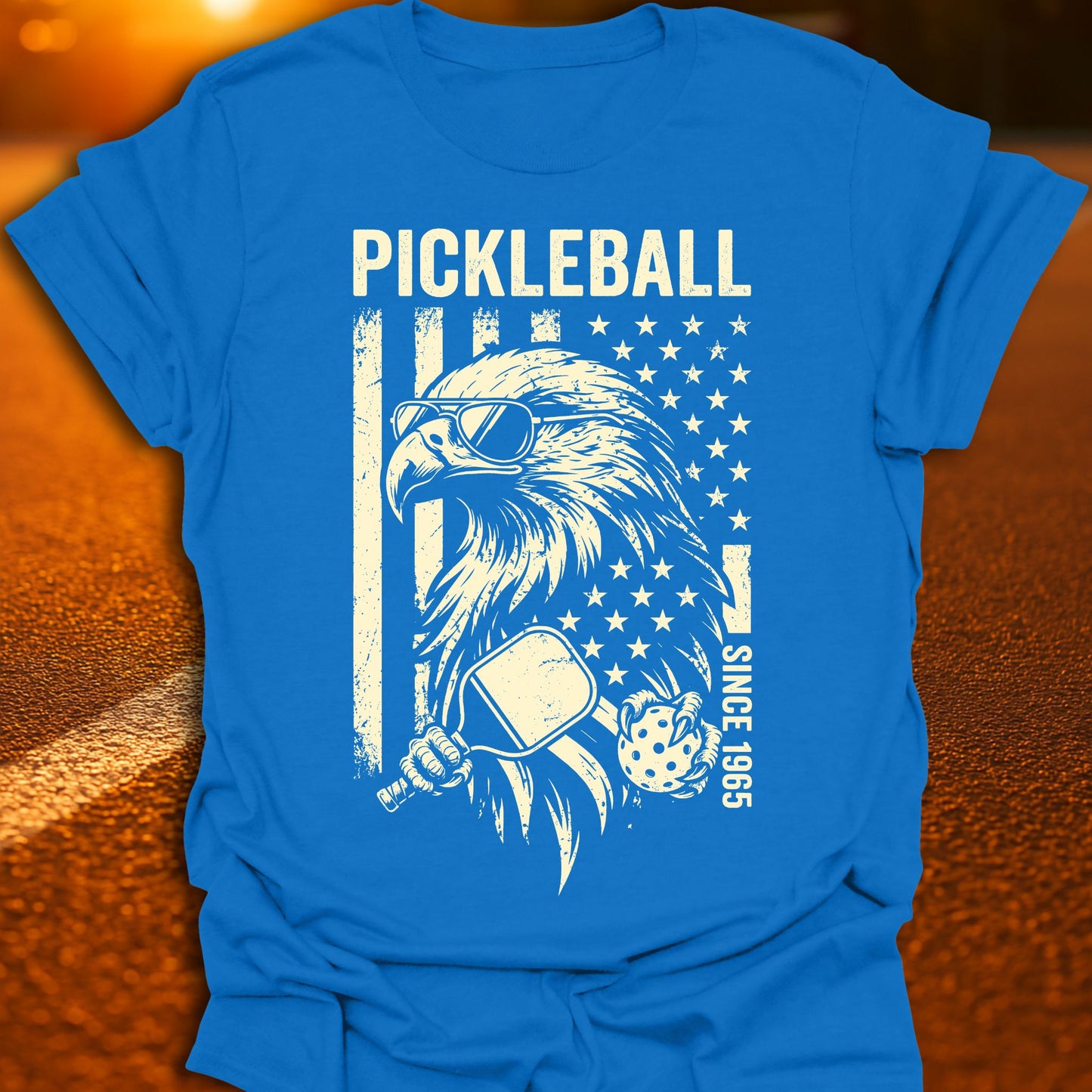 American Flag Eagle Pickleball T-Shirt