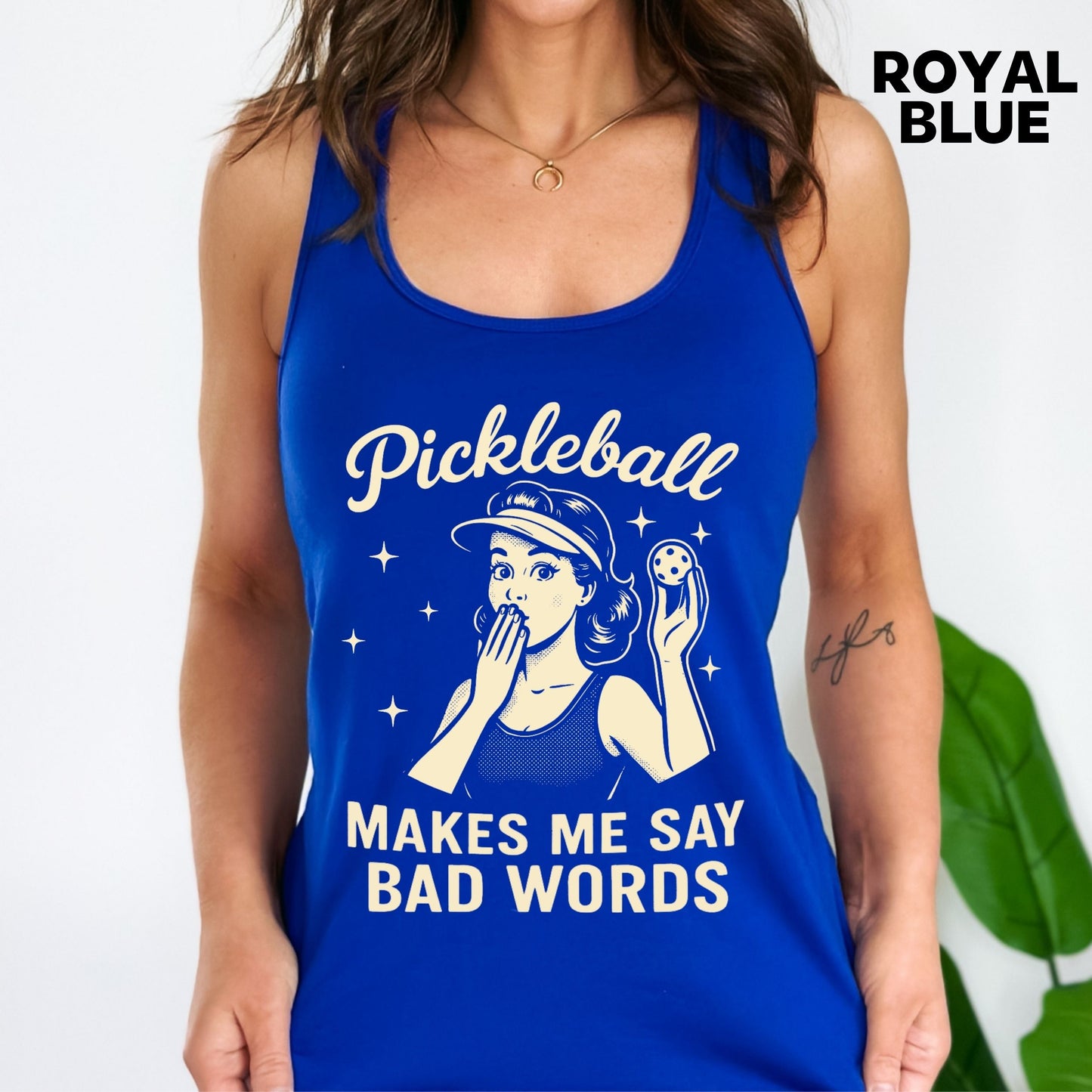 Bad Words Pickleball Racerback Tank