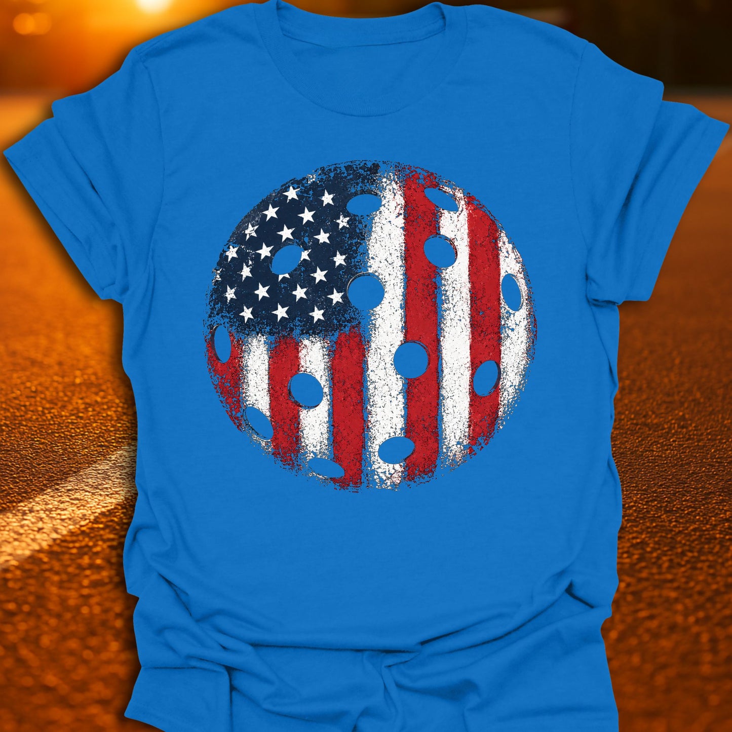 American Flag Pickleball Graphic T-Shirt