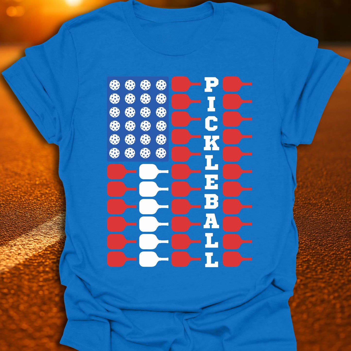 American Pickleball Flag T-Shirt