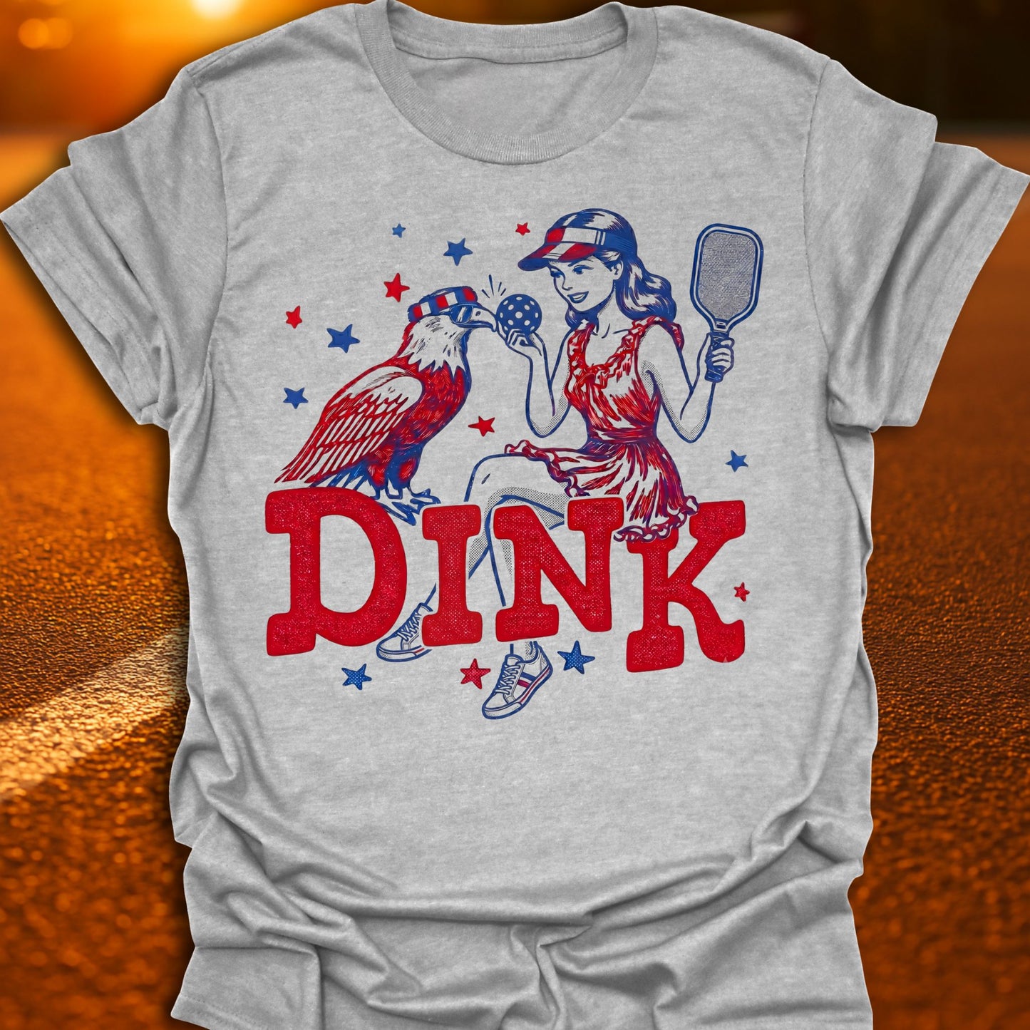 Dink Vintage Eagle Pickleball T-Shirt