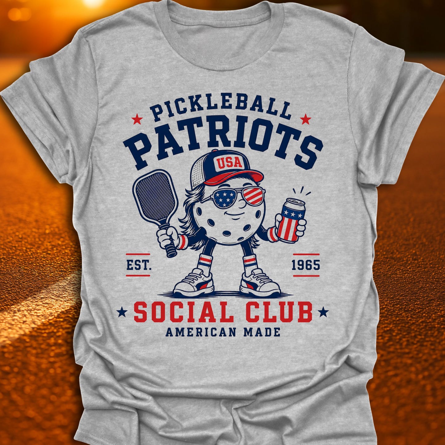 Pickleball Patriots Social Club T-Shirt