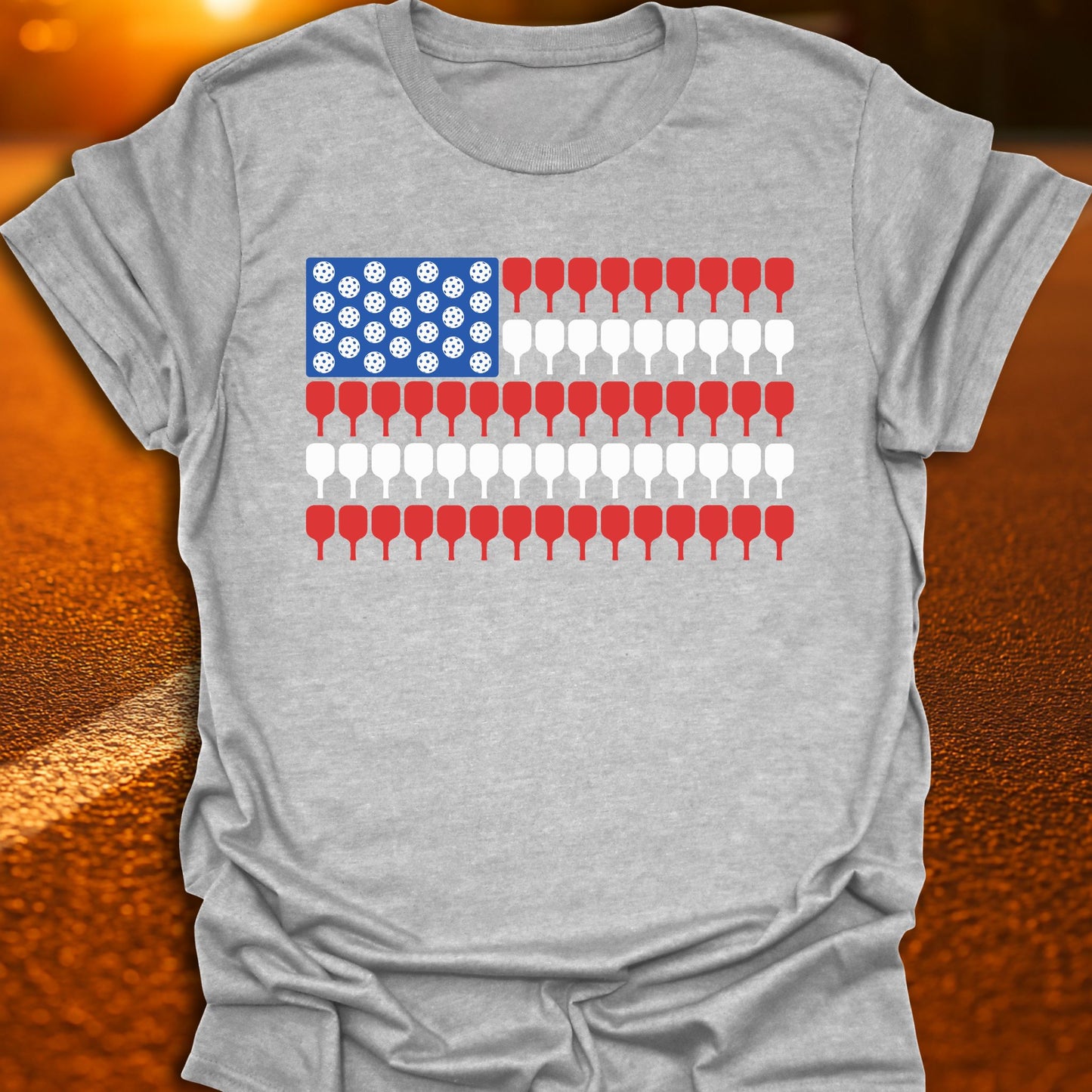 American Pickleball Flag T-Shirt