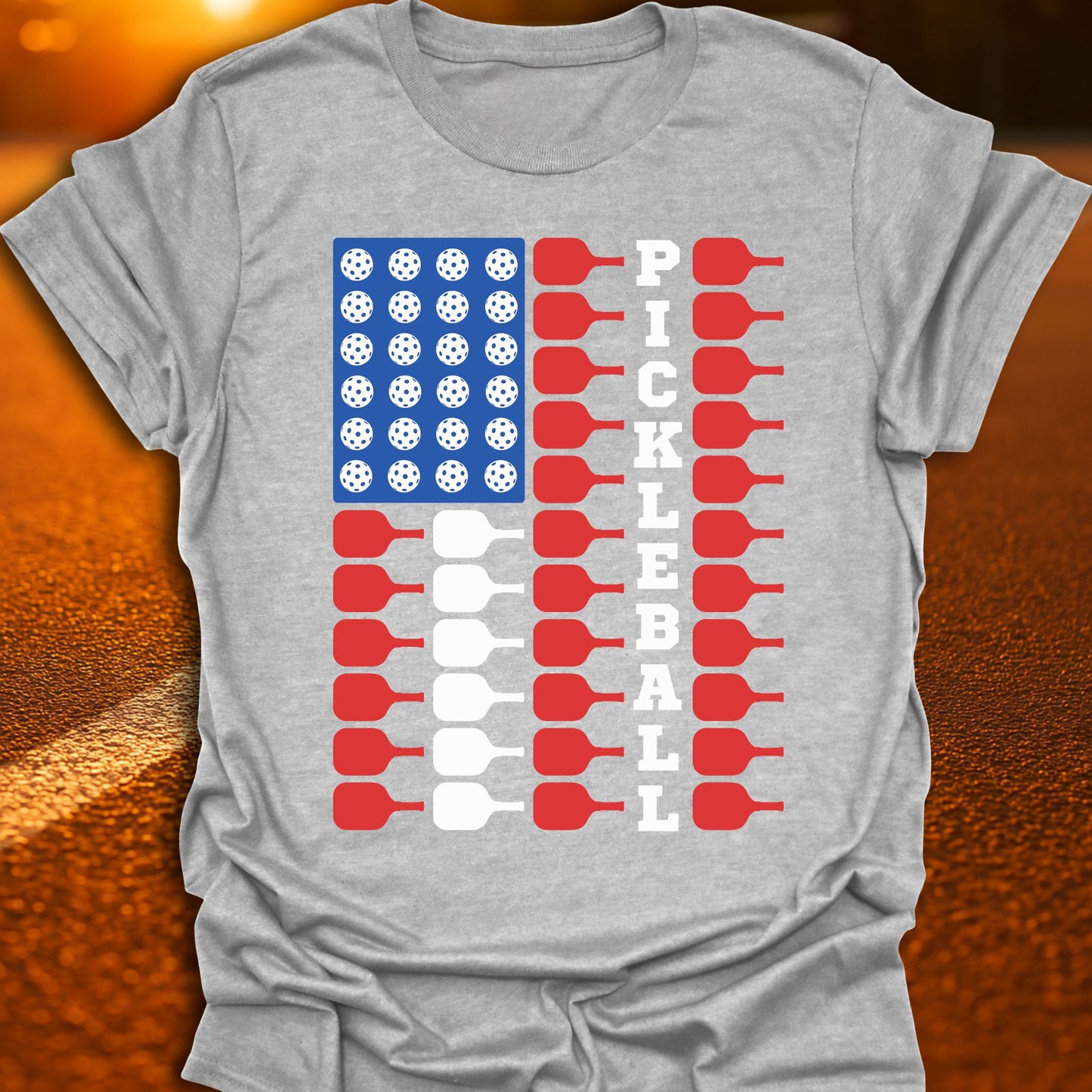 American Pickleball Flag T-Shirt