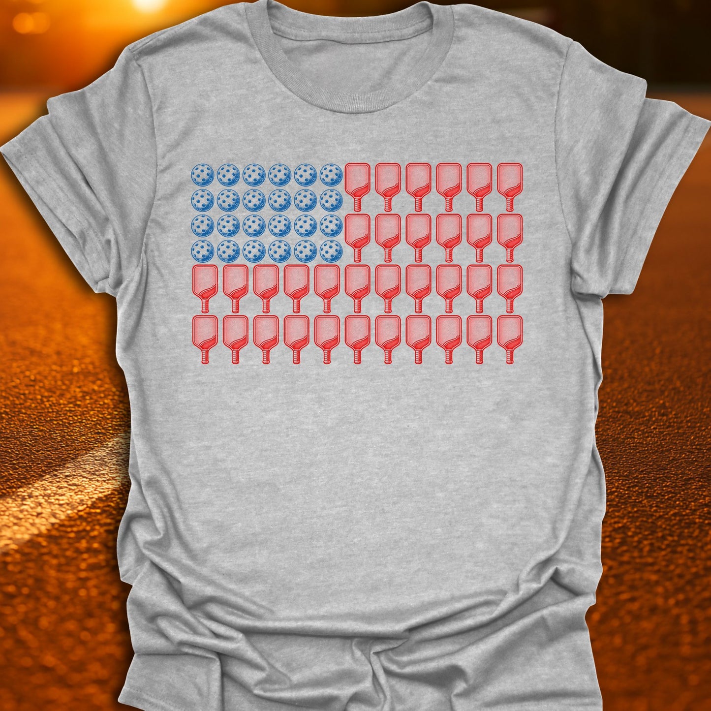 American Pickleball Flag T-Shirt