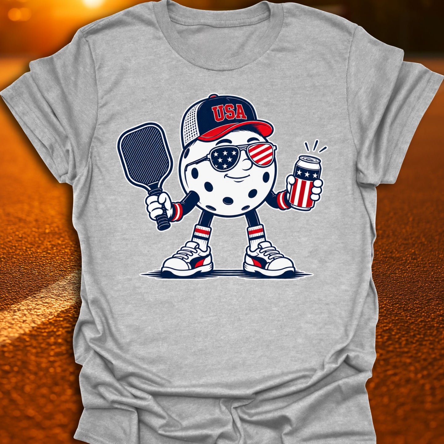 Patriotic Pickleball Graphic T-Shirt