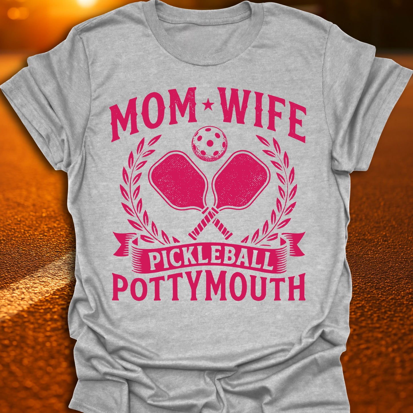Mom, Wife Pottymouth Vintage Pickleball T-Shirt