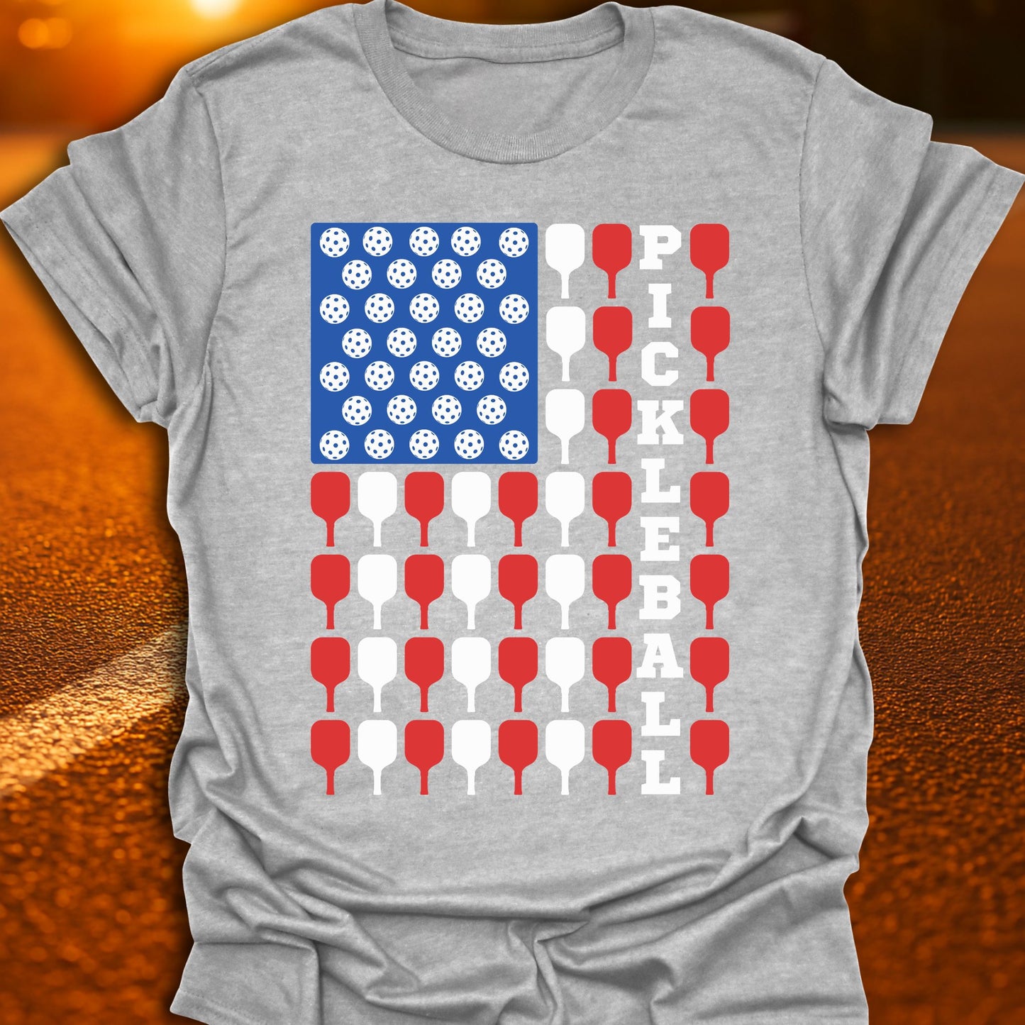 American Pickleball Flag T-Shirt
