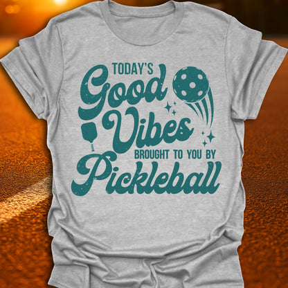 Good Vibes Pickleball T-Shirt (Teal Print)