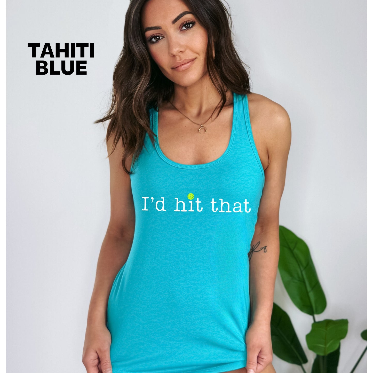 I'd Hit That Pickleball Racerback Tank