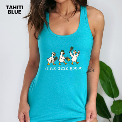 Dink Dink Goose Pickleball Racerback Tank