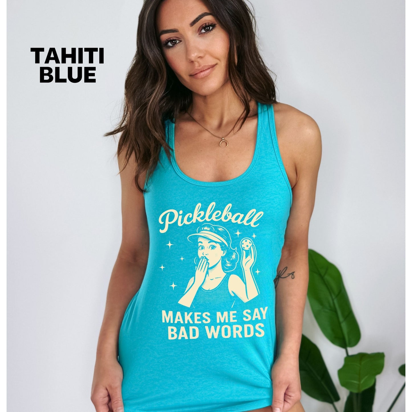 Bad Words Pickleball Racerback Tank