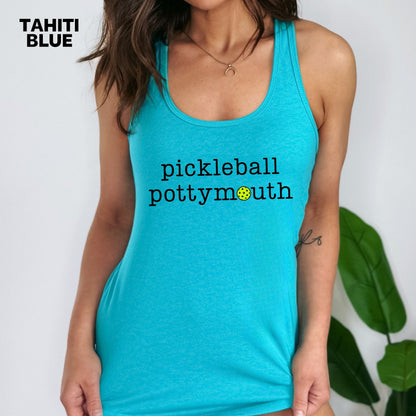 Pickleball Pottymouth Racerback Tank