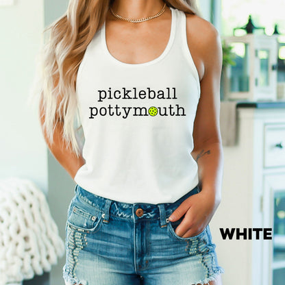 Pickleball Pottymouth Racerback Tank