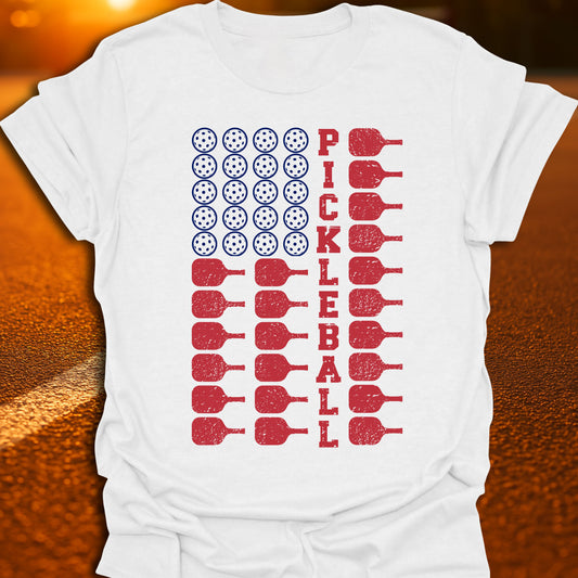 Pickleball American Flag T-Shirt
