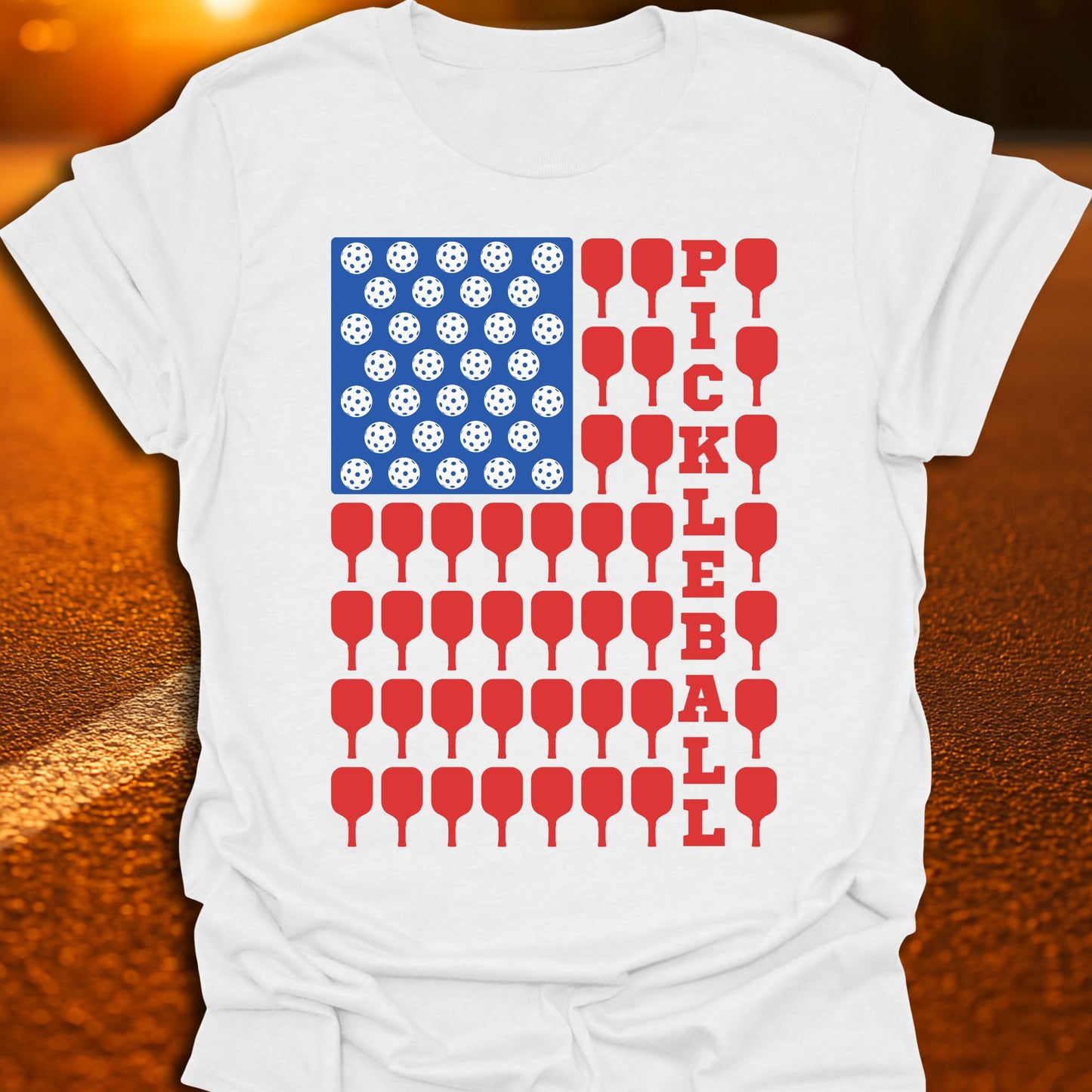 American Pickleball Flag T-Shirt