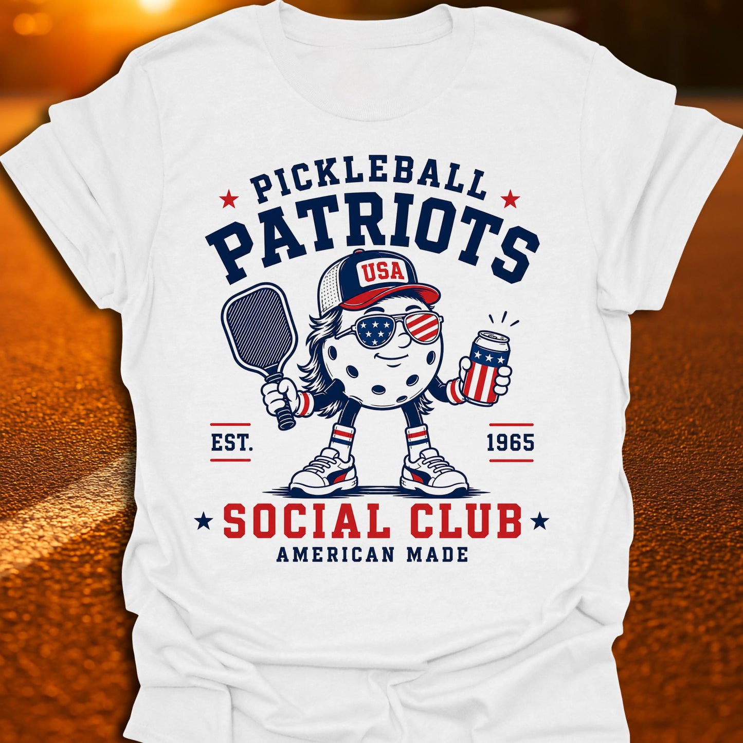 Pickleball Patriots Social Club T-Shirt