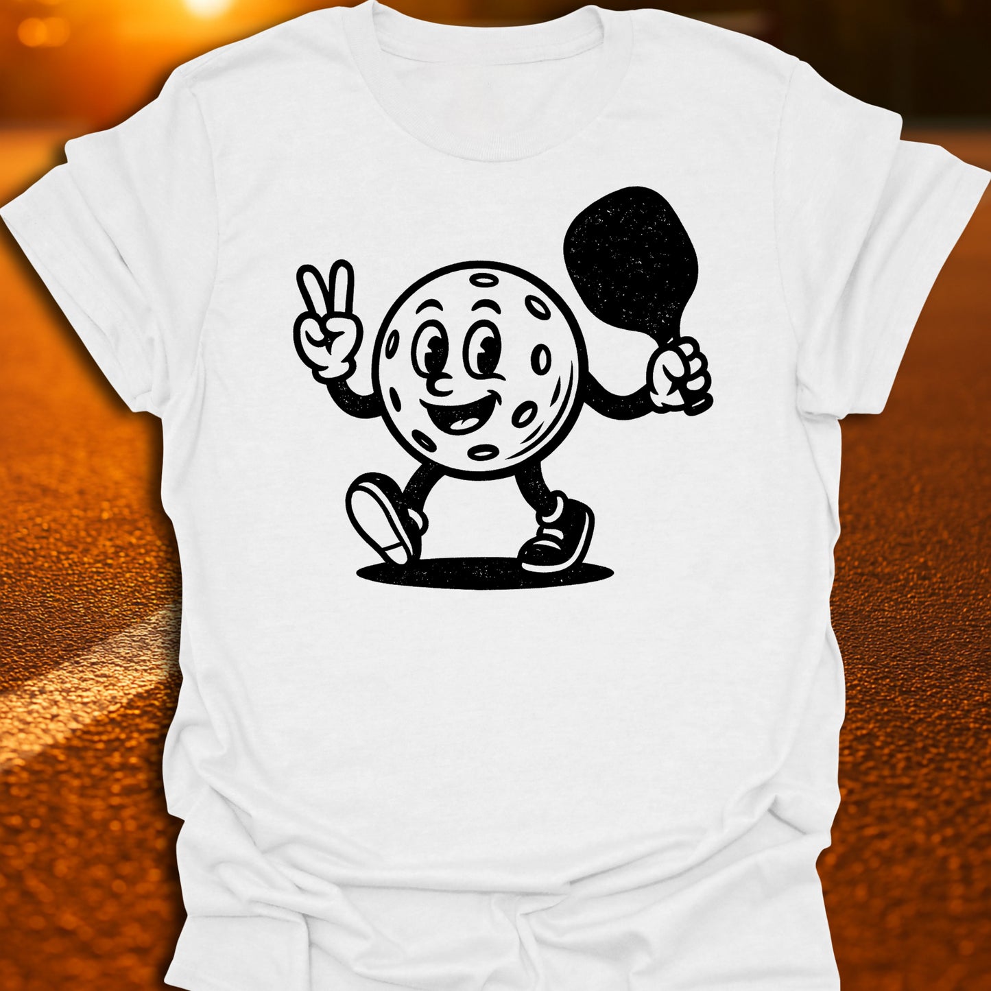 Retro Pickleball Character T-Shirt