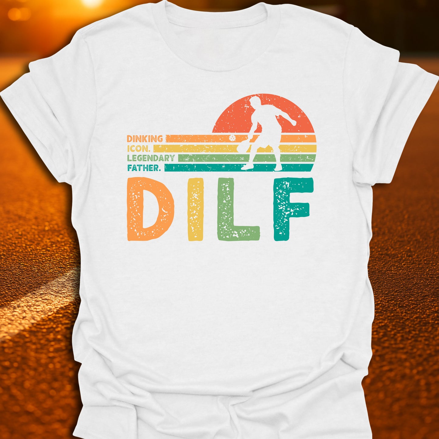 DILF Retro Pickleball Dad T-Shirt