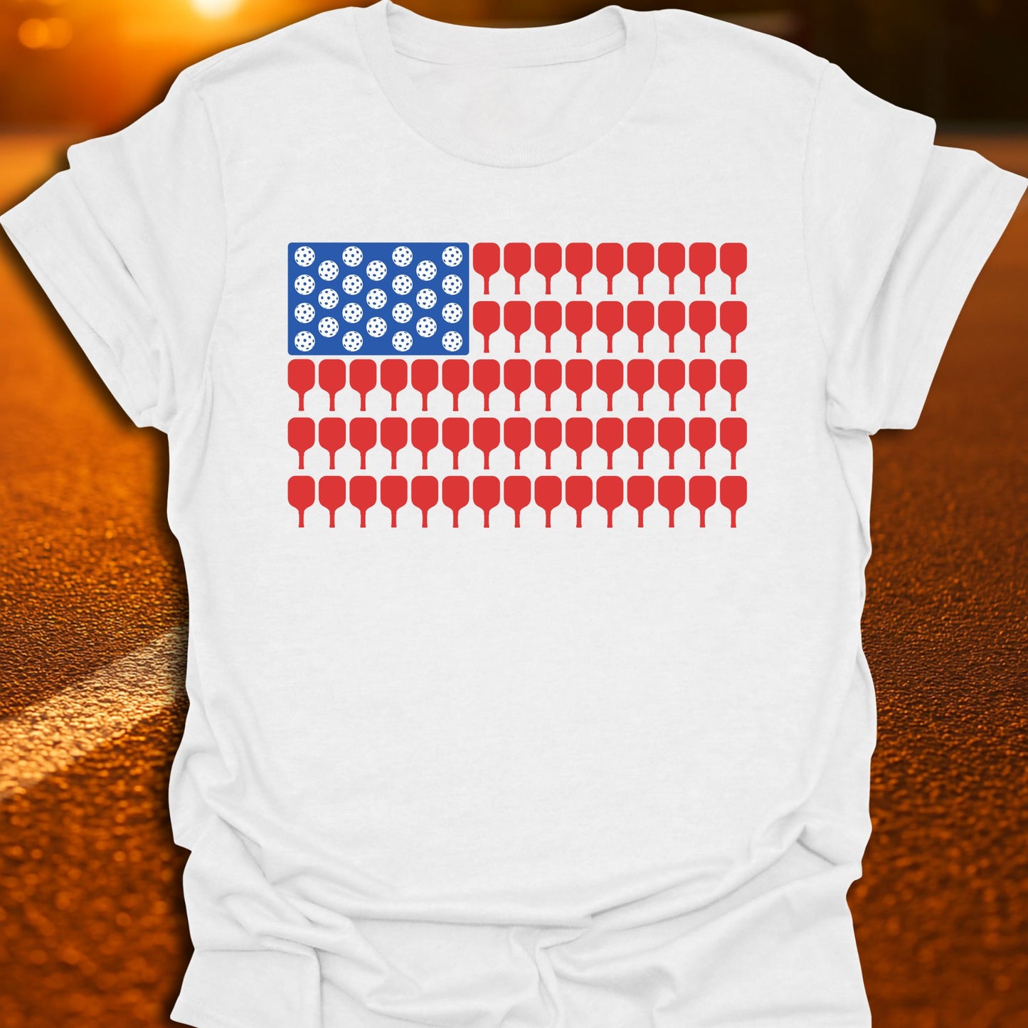 American Pickleball Flag T-Shirt
