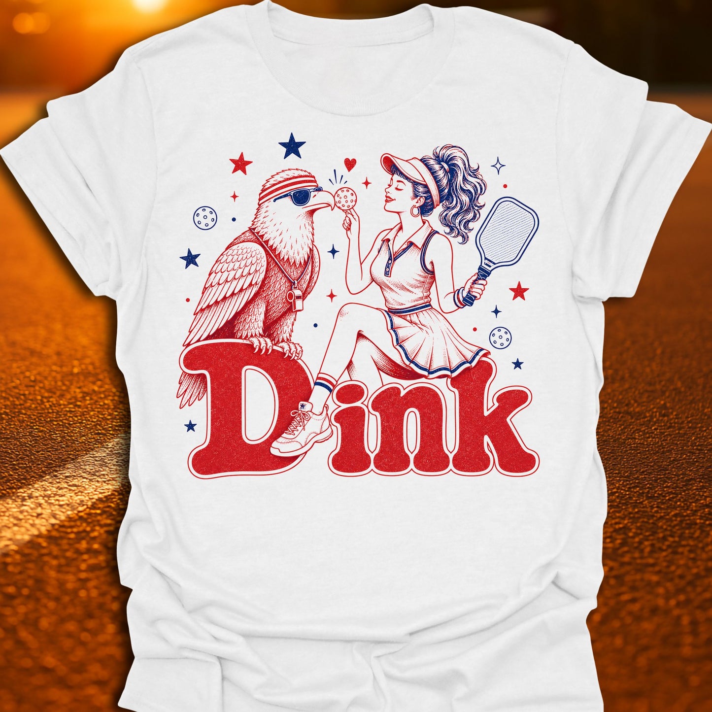 Dink Vintage Eagle Pickleball T-Shirt