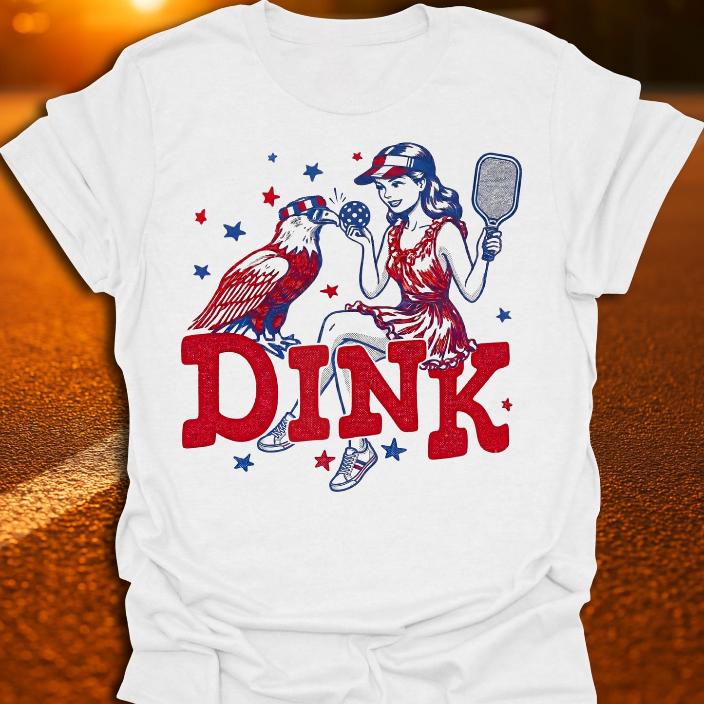 Dink Vintage Eagle Pickleball T-Shirt