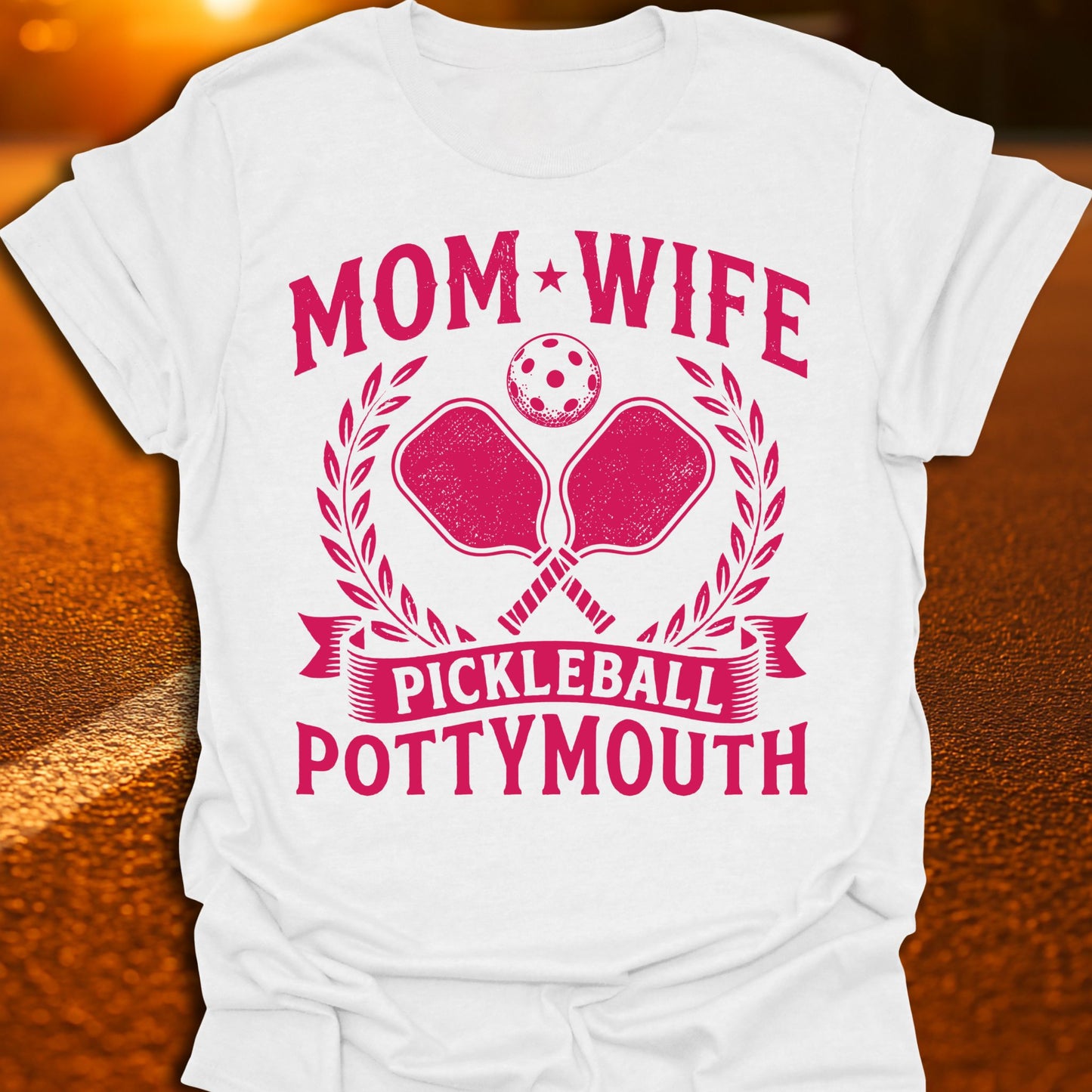 Mom, Wife Pottymouth Vintage Pickleball T-Shirt