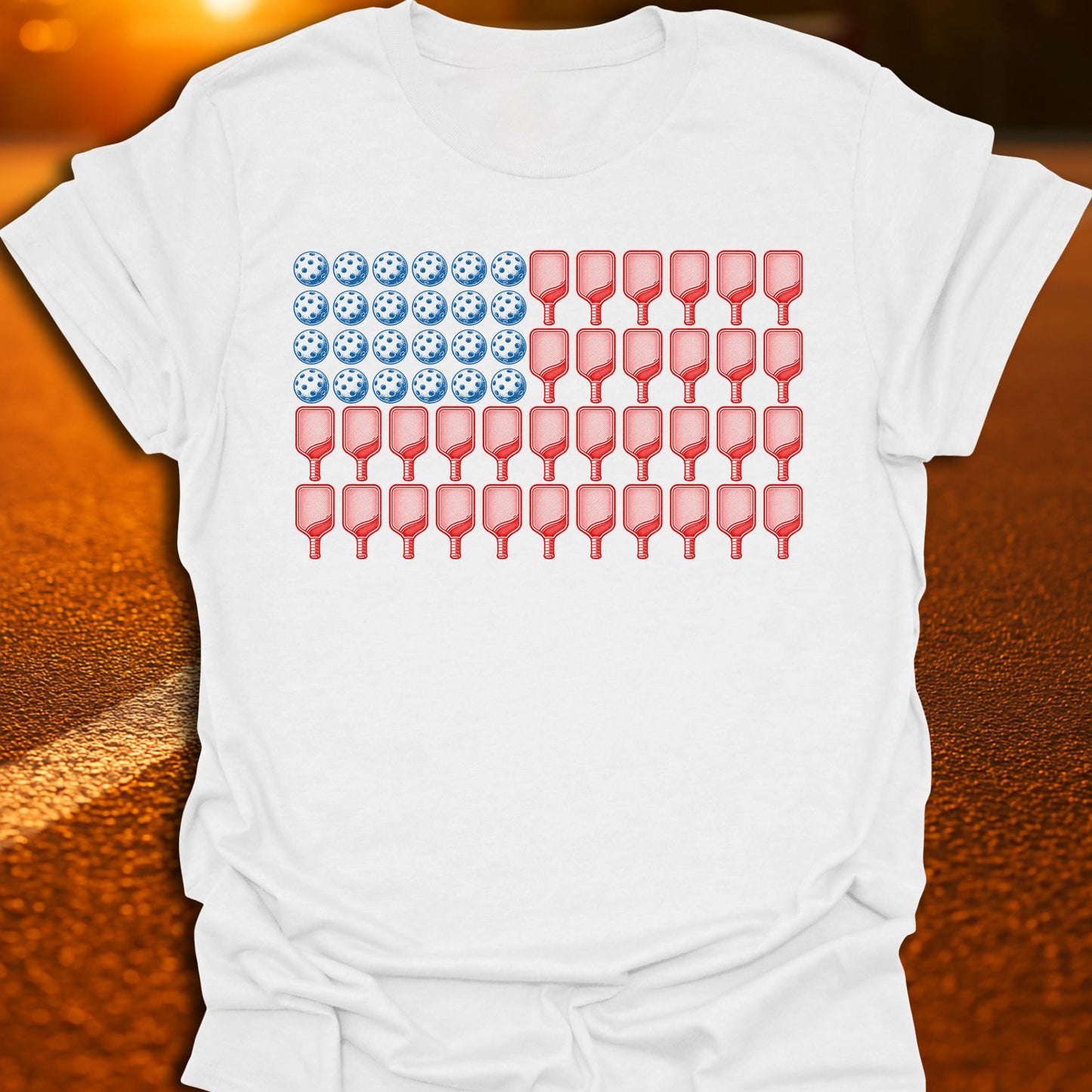 American Pickleball Flag T-Shirt