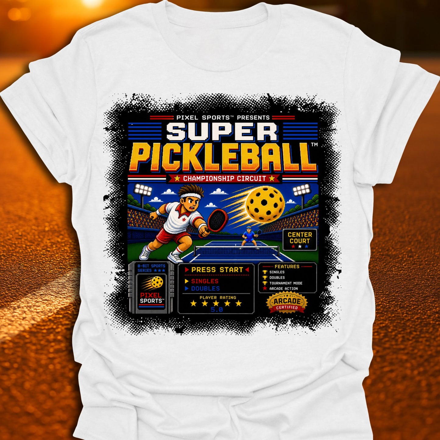 Super Pickleball Retro Gamer T-Shirt