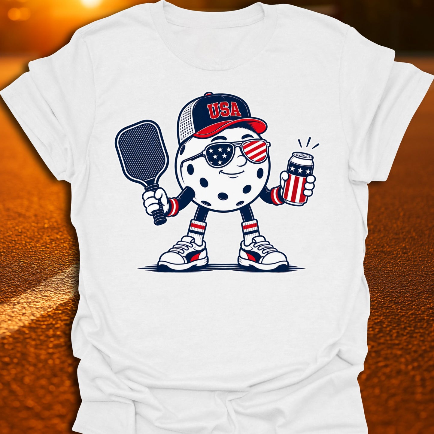 Patriotic Pickleball Graphic T-Shirt
